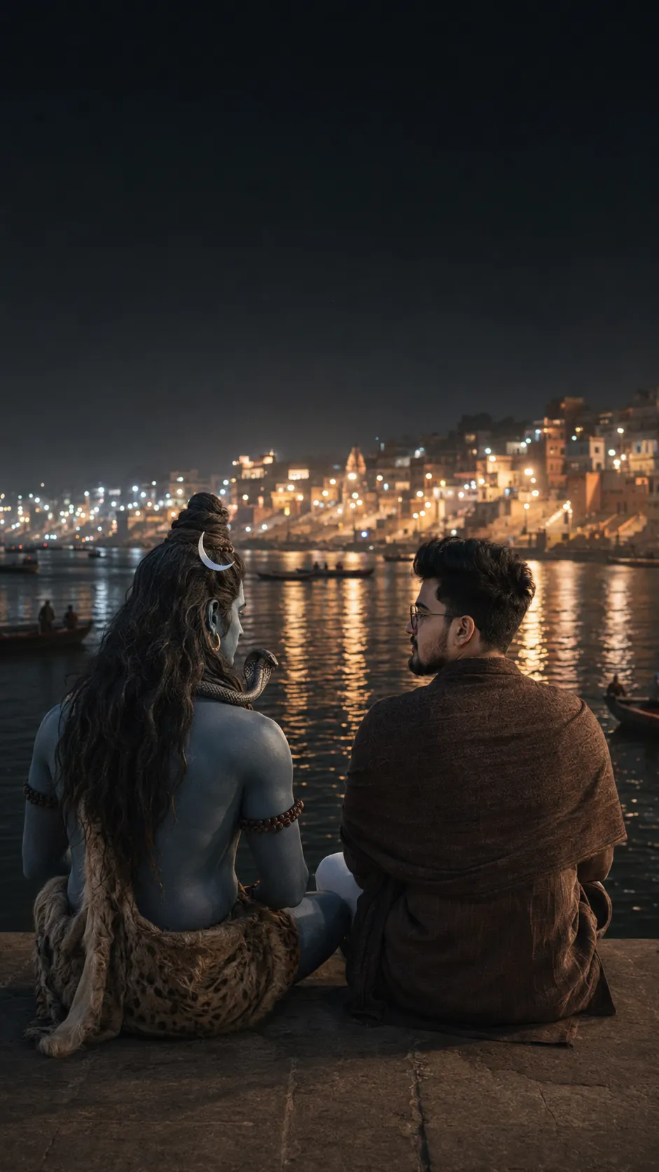 Banaras Ghat Shiva Portrait Prompt - Free Spiritual AI Prompt