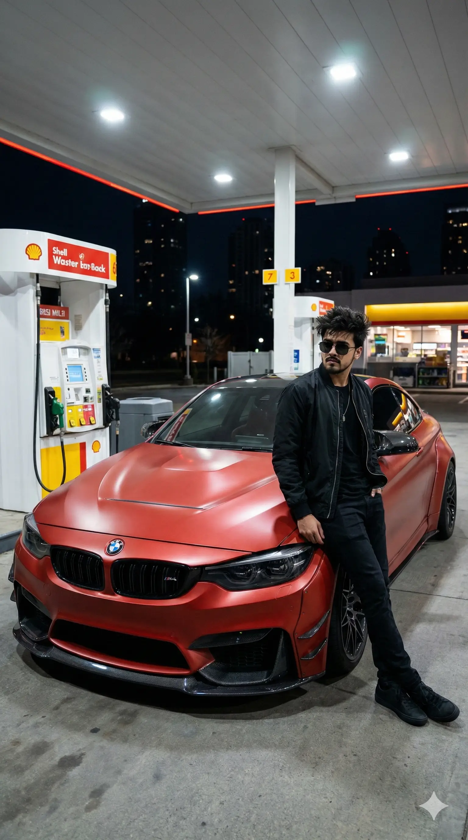 BMW Fuel Station Gemini Prompt - Car AI Prompt