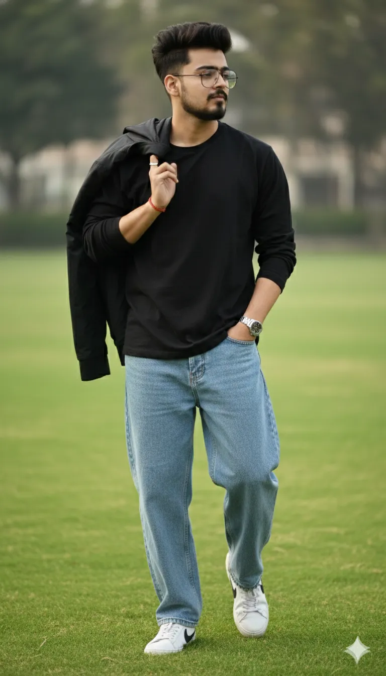 Casual Street Style Portrait - Fashion AI Prompt