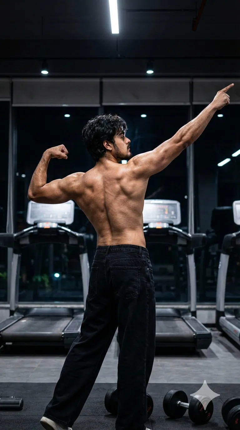 Cinematic Gym Warrior Portrait - Fitness AI Prompt