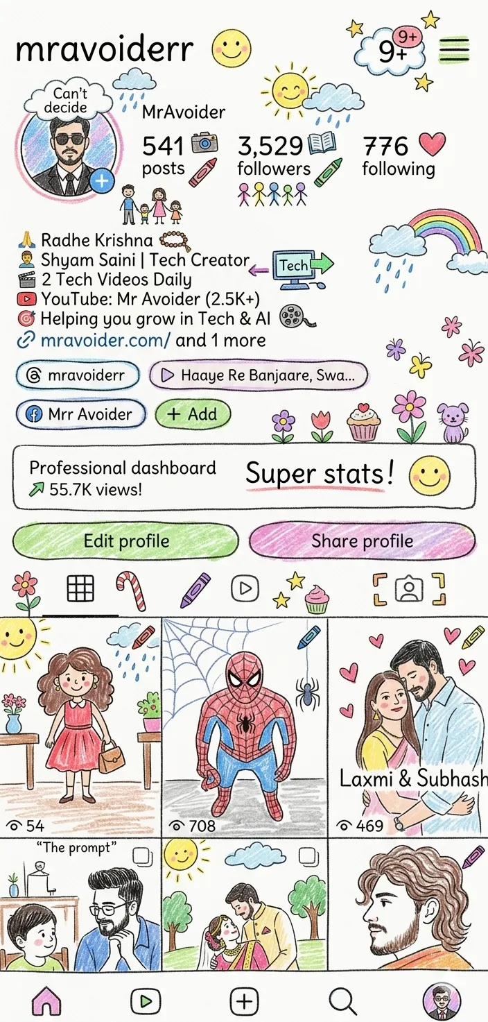 Cute Crayon Drawing Photo Effect - Free Creative AI Prompt