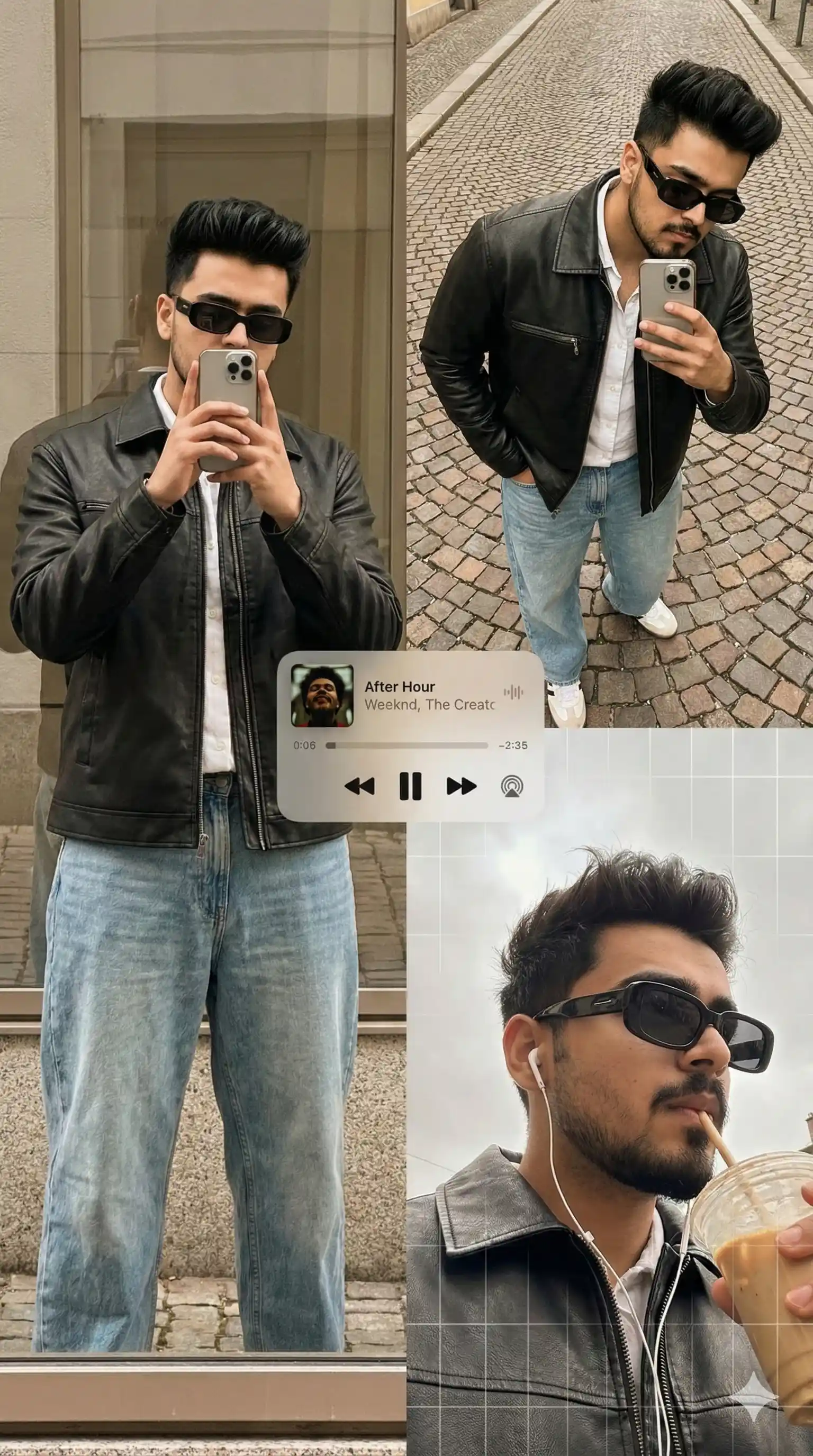 Editorial Streetwear Glass Collage - Potrait AI Prompt