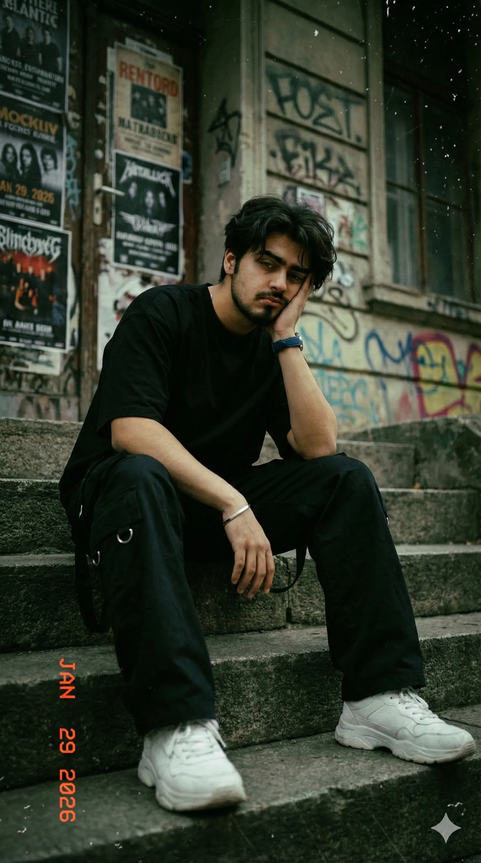 Grunge Steps Youth Portrait - Street AI Prompt