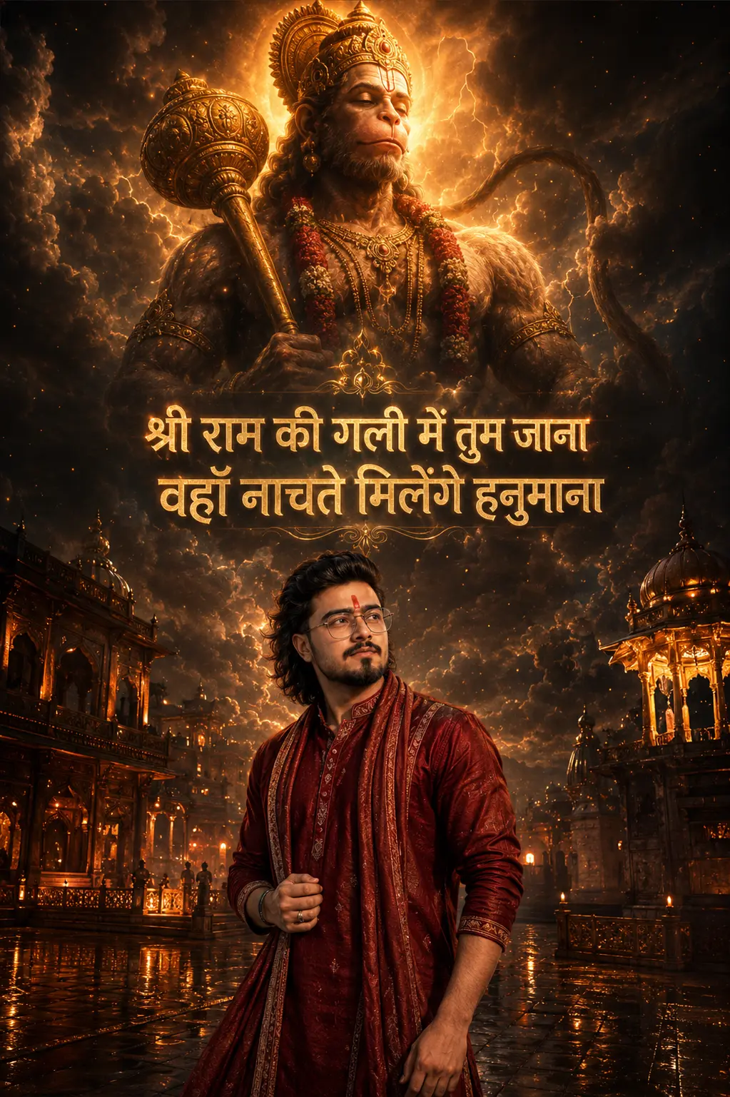 Hanuman Ji Photo Editing Prompt - Spiritual AI Prompt