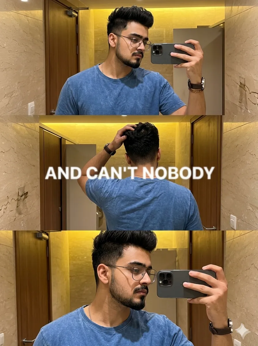 iPhone Mirror Selfie 3 Frame Collage - Free Aesthetic AI Prompt