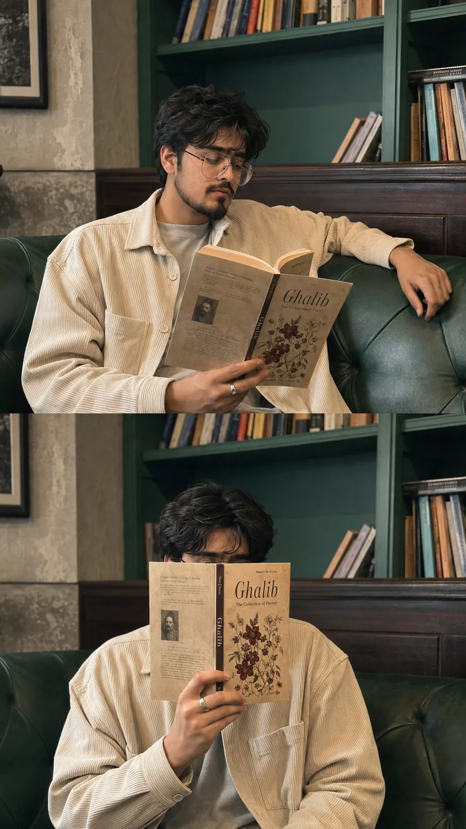 Library Book Reading Photo Create Prompt - Free Reading AI Prompt