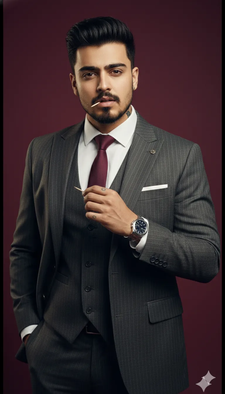 Luxury Mafia Editorial Portrait - Fashion AI Prompt