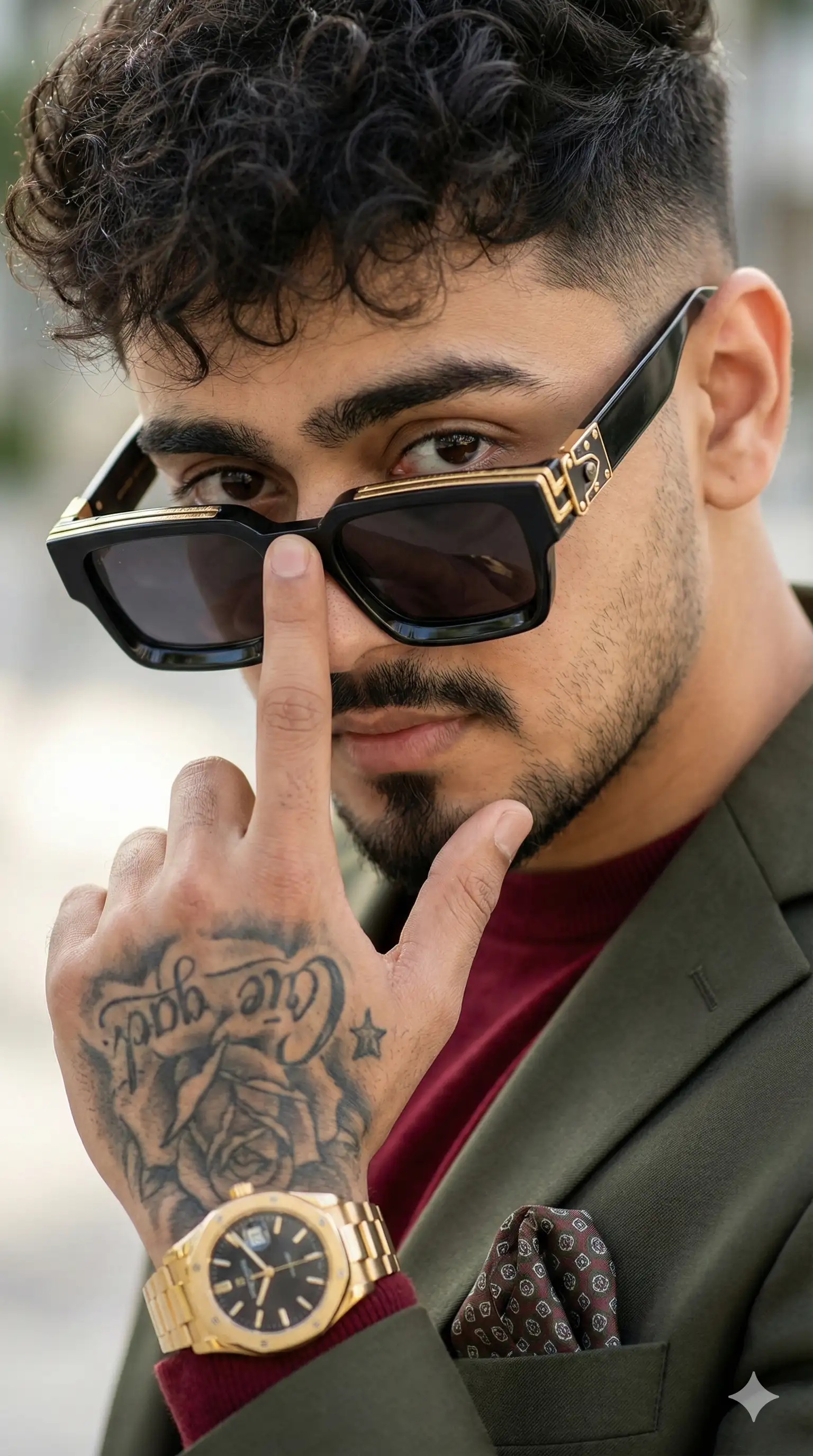 Luxury Sunglasses Power Portrait - Fashion AI Prompt