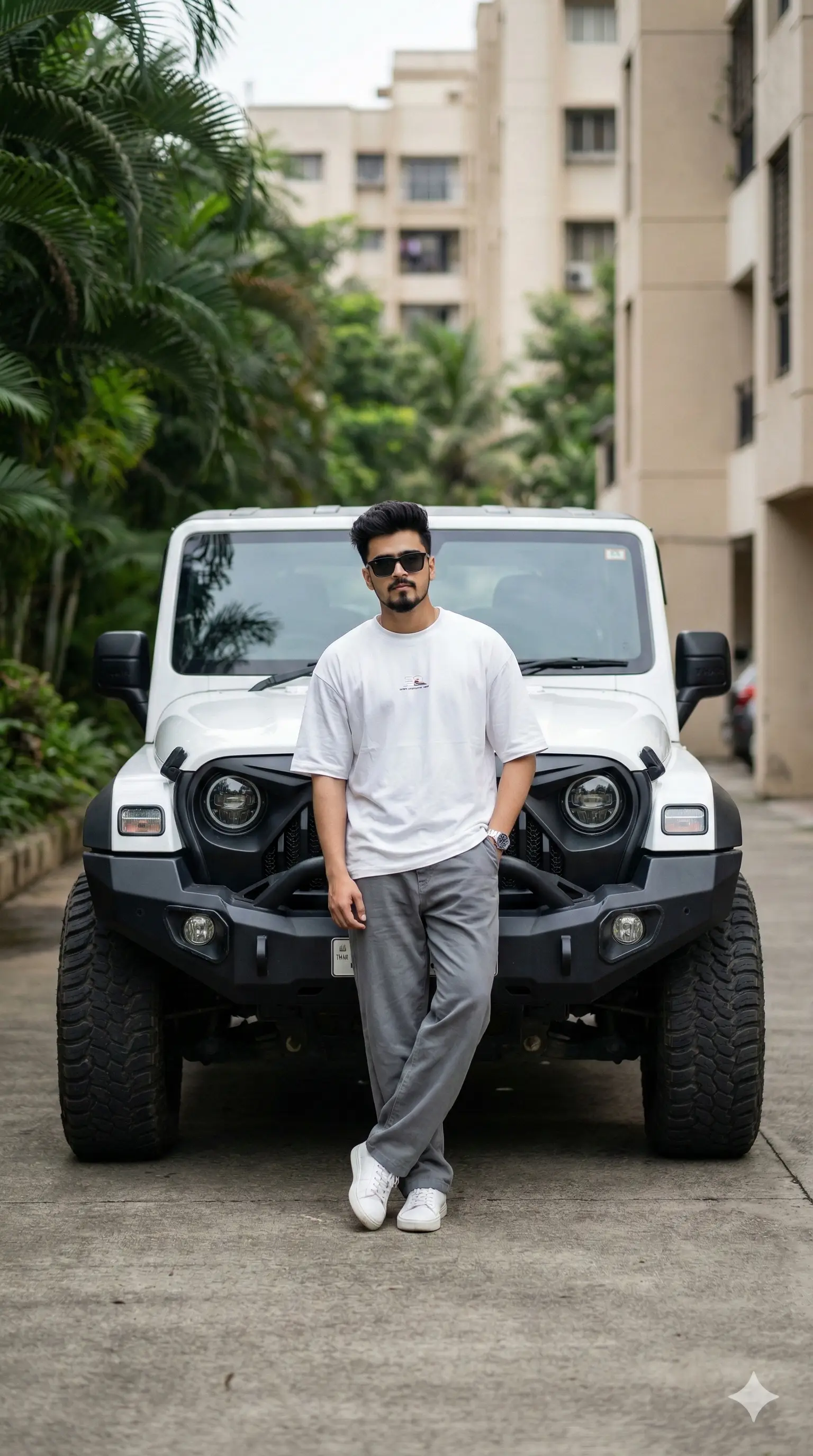 Mahindra Thar Urban Portrait - Car AI Prompt