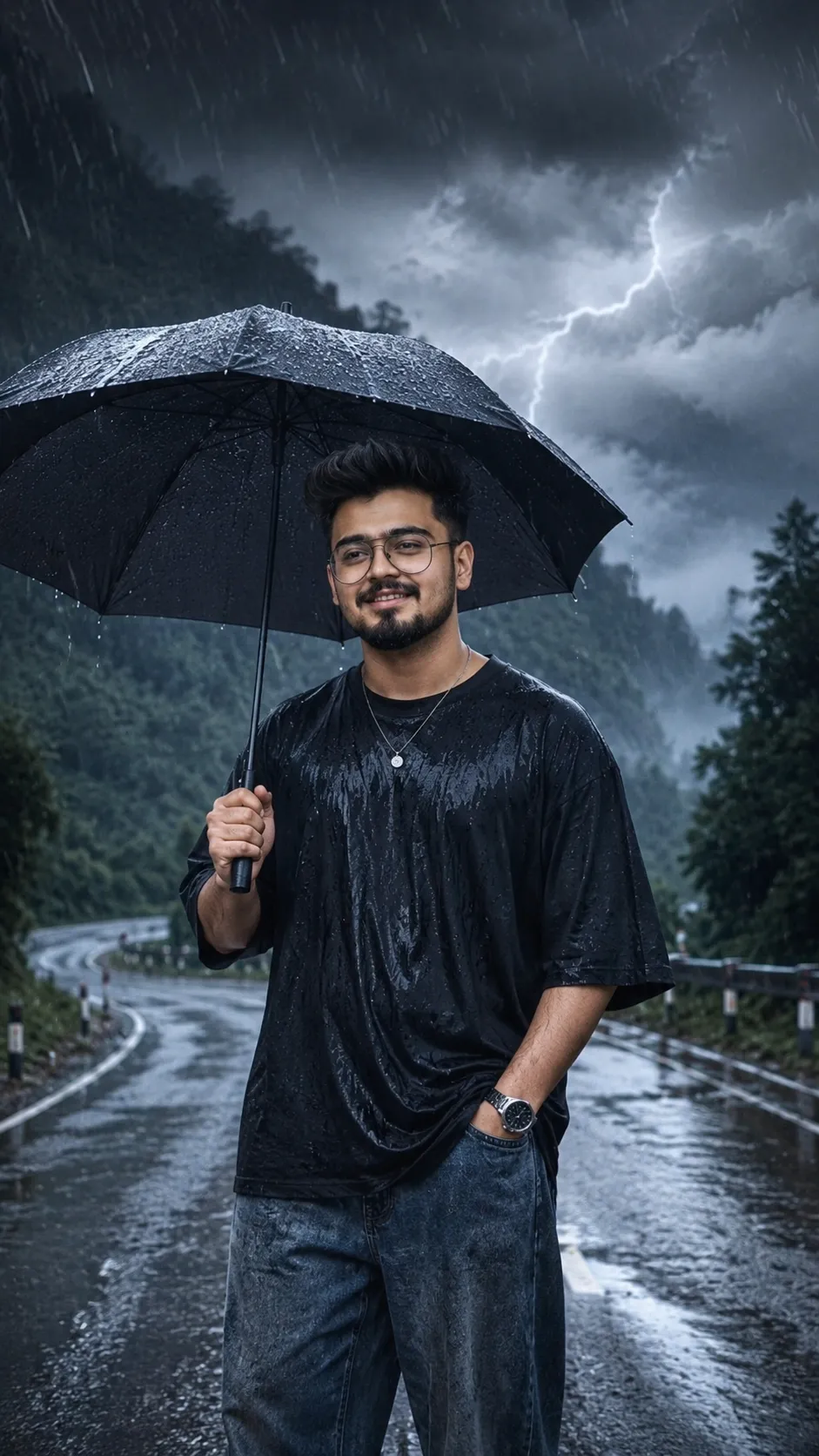 Mansoon Mountain Photoshoot Prompt - Free Mansoon AI Prompt