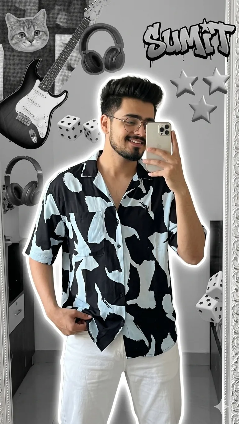 Mirror Selfie Fashion Collage - Free Fashion AI Prompt
