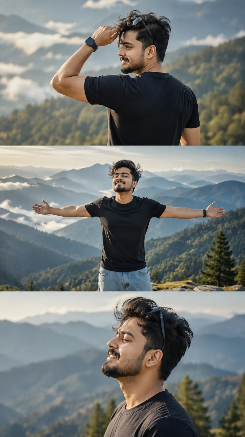 Moutain Mansoon Collage Prompt - Free Mansoon AI Prompt