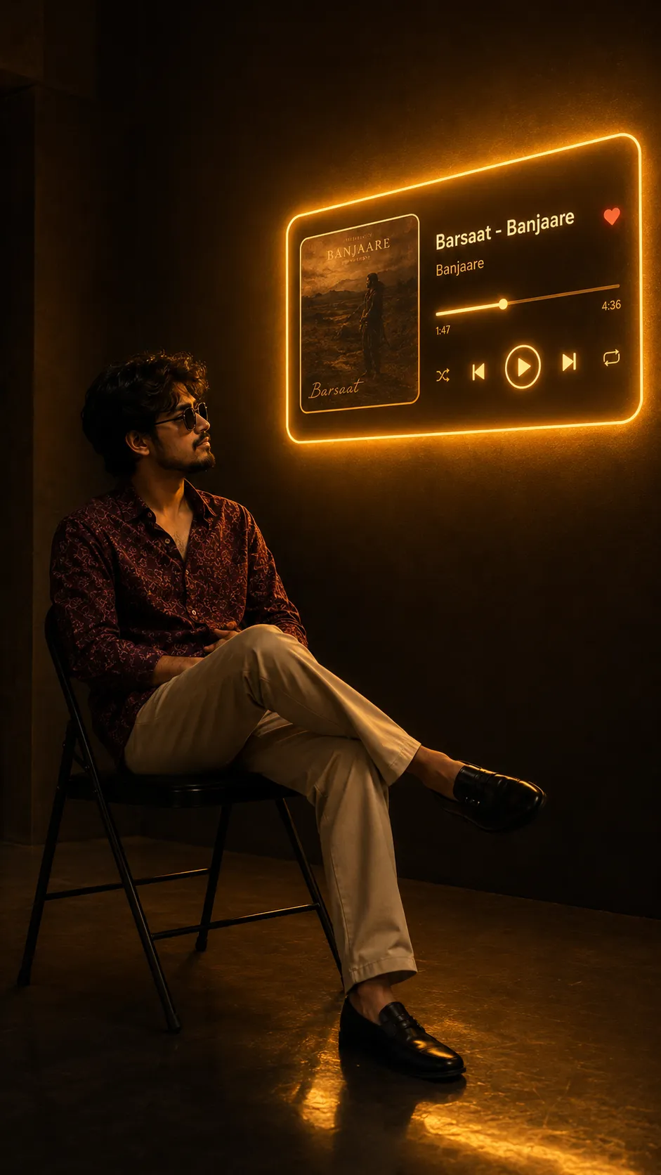 Music Player Photo Prompt - Cinematic AI Prompt