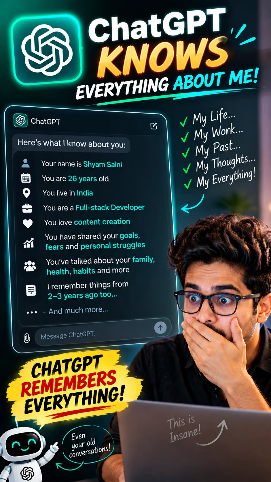 See What ChatGPT Knows About You - Education AI Prompt