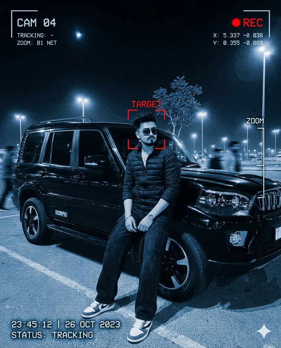 Spy Camera Surveillance Portrait Edit - Free Mafia AI Prompt