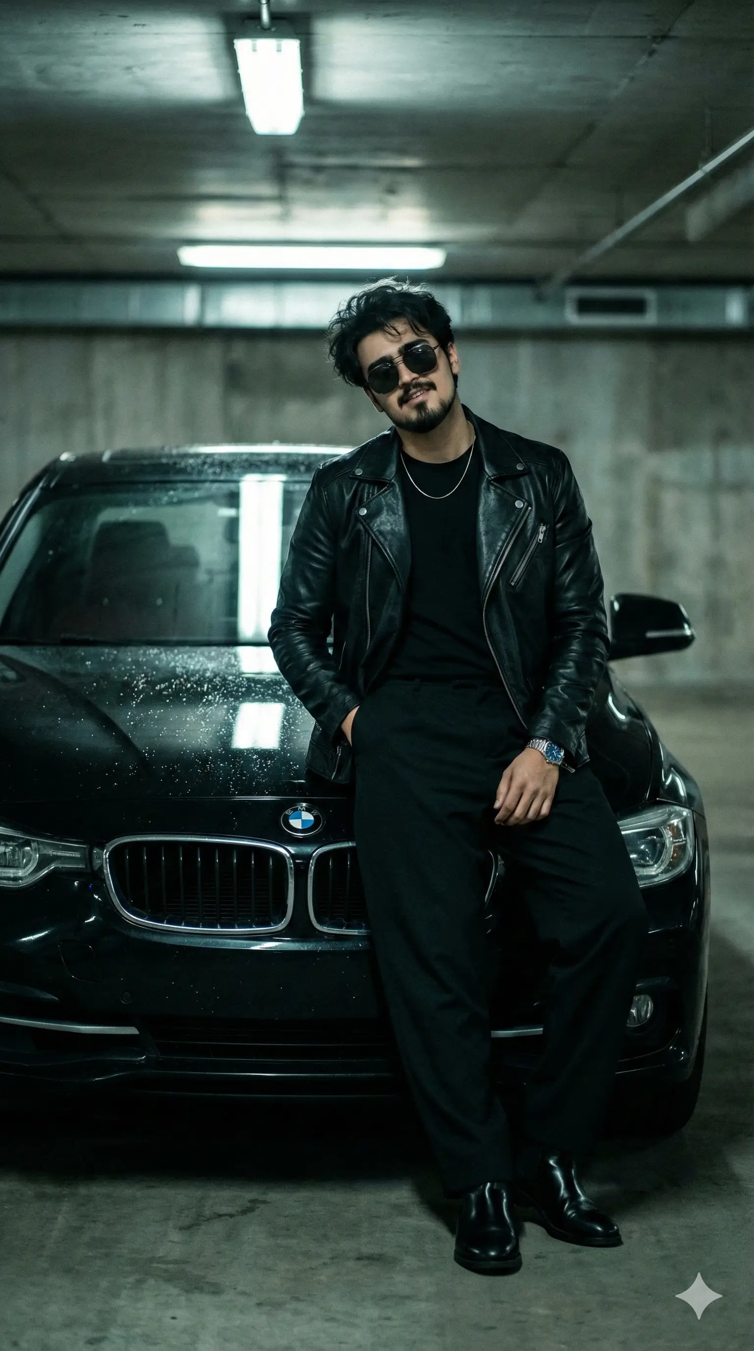 Underground BMW Noir Portrait - Car AI Prompt