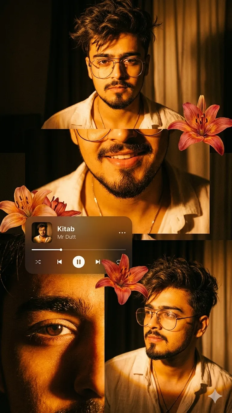 Vintage Flash Scrapbook Portrait - Free Vintage AI Prompt